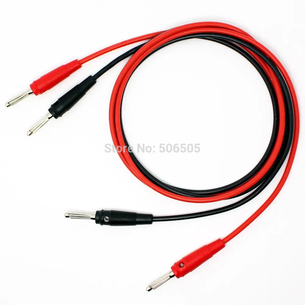 14AWG Color Silicone Banana cable 4mm Banana Male To Male Plug connector For Power Supply Load tester cable 50cm/100cm 10Pcs/lot