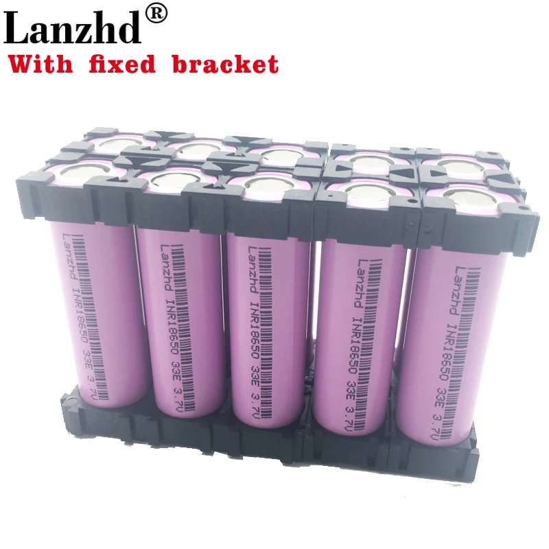 

1-10PCS 18650 Batteries 3.7V Li ion 3300mAh 18650 battery and fixed bracket 18650 Holder with Splicing Bracket