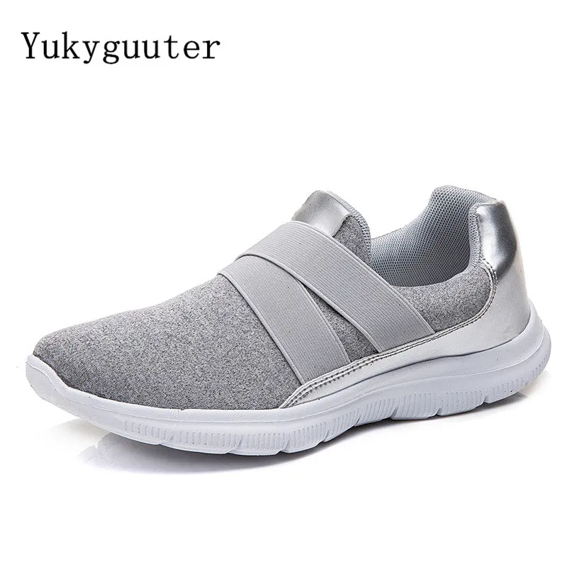 Woman Sports Running Shoes Flats Outdoor Sneakers 2019 Summer Mesh Breathable Couple Lightweight Athletic Women Slip On Platform