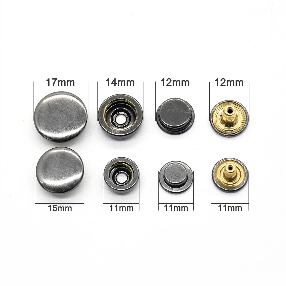 10set brass snap fasteners and tools Clothing accessories Sewing snaps Environmentally Invisible high quality jacket buttons