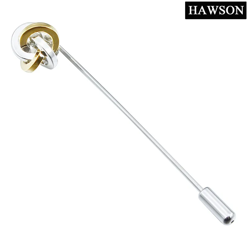 Charms Wholesale Simple Twist Knot Brooches Pins For Mens Shirt Accessories For Wedding and Meeting