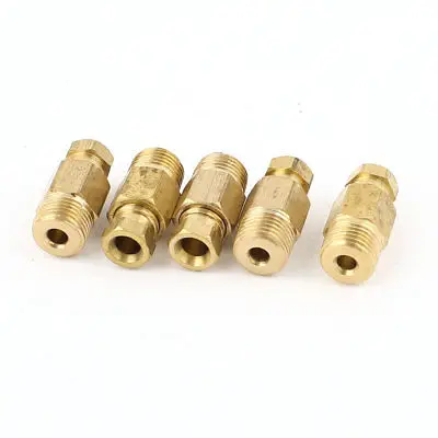 5Pcs Hydraulic 1/8PT Male Thread Swivel Nut Pipe Fittings Straight Couplers