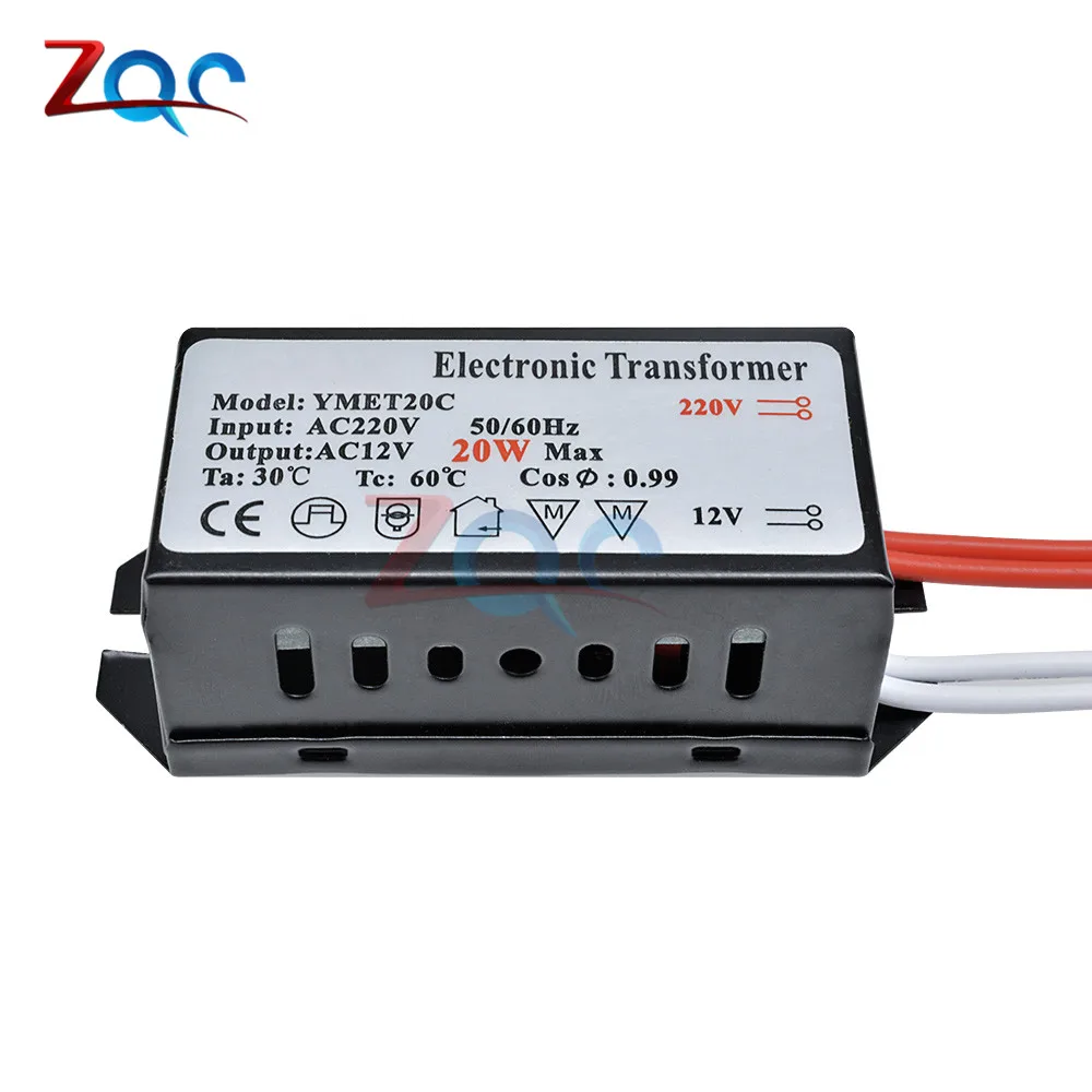 20W AC 220V To 12V LED Power Supply Driver Electronic Transformer for LED Halogen Light Bulb Lamp Lighting LED Strip