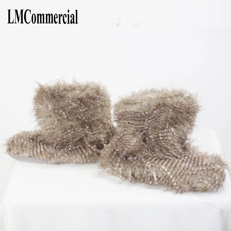 Indoor Slippers Special offer custom a warm winter home slippers thick hard bottom shoes on floor lovers shoes