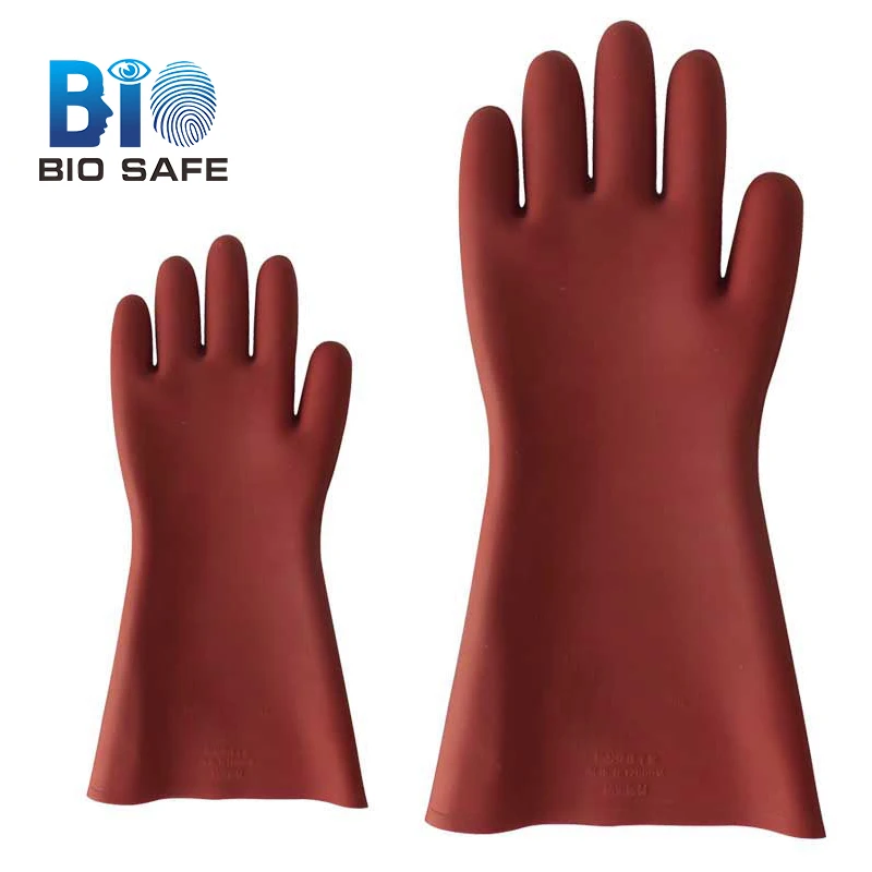 

[Bio safe]Anti-power 12KV Safety Gloves High Pressure Resistance Waterproof Rubber Work Gloves for Electrician Insulating Gloves