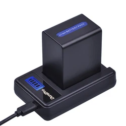 DuraPro 4500mAh NP-FH100 NP FH100 Camera Battery +LCD USB Charger For Sony DCR-SX40 SX40R SX41 HDR-CX105 SR42E SR45E Bateria