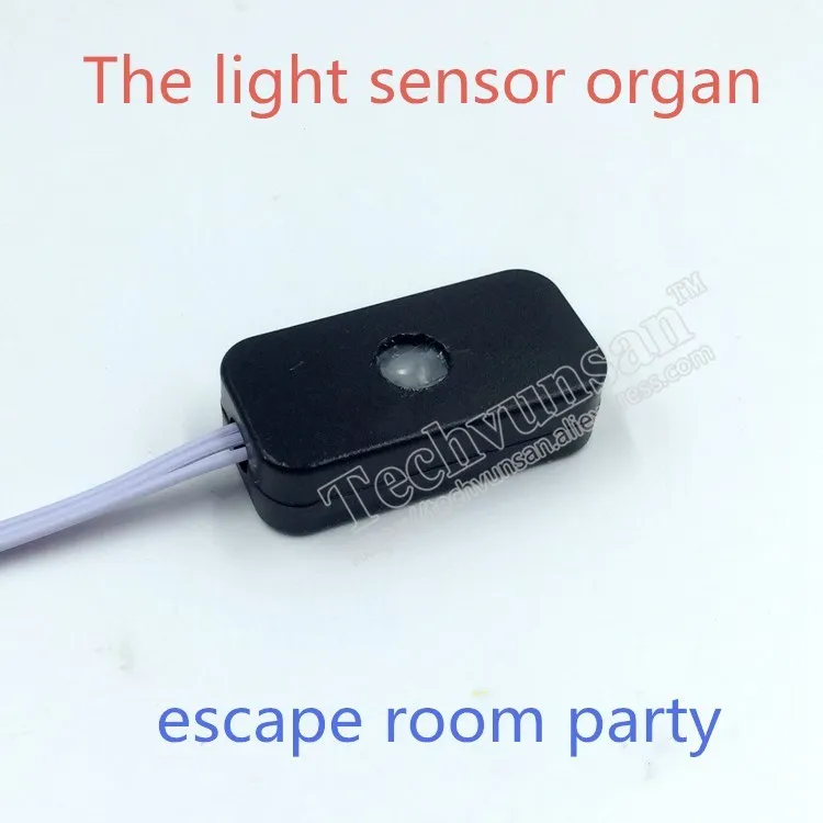 Real life escape room game prop Light sense Unlock Light sense organ light sensor with sound Adventure game