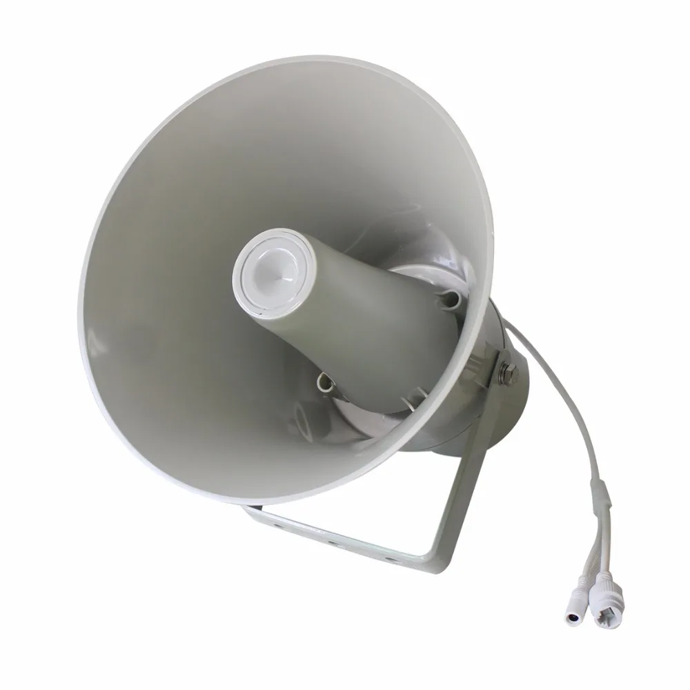 SIP Public Address System Outdoor Waterproof Round Network Horn Speaker 30W with RJ45 Ethernet Interface,IP Loudspeaker