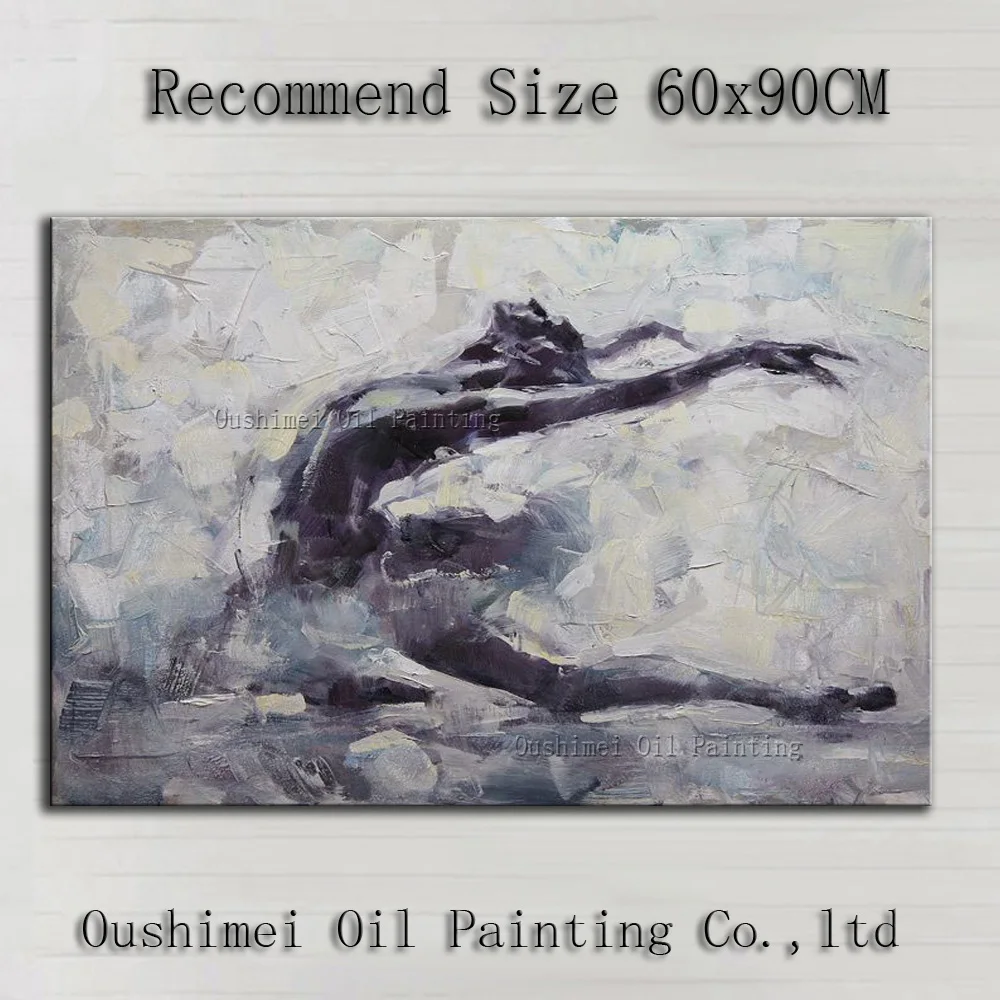 

Manufacturer Wholesale High Quality Modern Abstract Knife Painting Ballet Dancer Oil Painting On Canvas Hand-painted Dancer