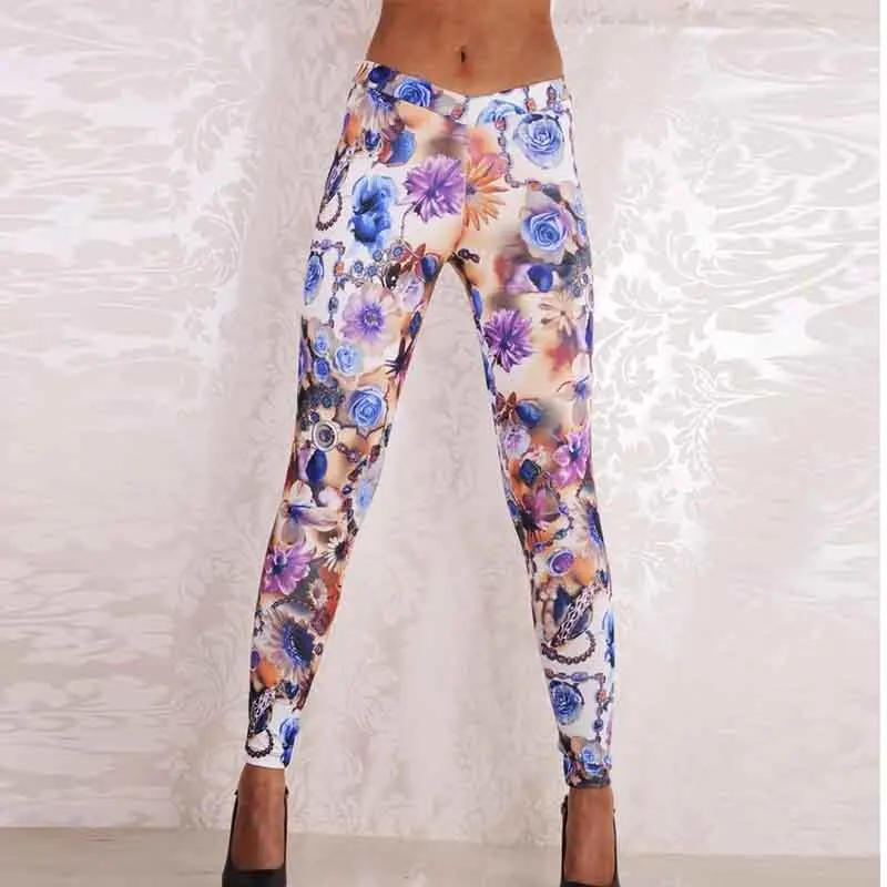 Women Clothes 2019 Modis Print Flower Push Up Women’s Leggings Female Legging Pants