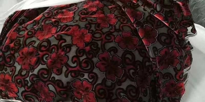 Silks Fabric Dress Jacquard Tessuti Sewing Cotton Velvet Fabric Plush Tela Terciopelo Flower Fabrics Materiał Tissus Au Metre