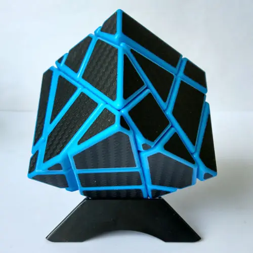 

Strange Shape Cube Ghost Carbon Fiber Magic Cube Skew Twist Puzzle Educational Toy Blue Cubo Magico