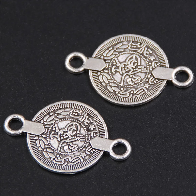 15pcs Silver Plated Islamic Scripture Metal Connectors DIY Charm Muslim Bracelet Jewelry Craft Making 18*14mm A369