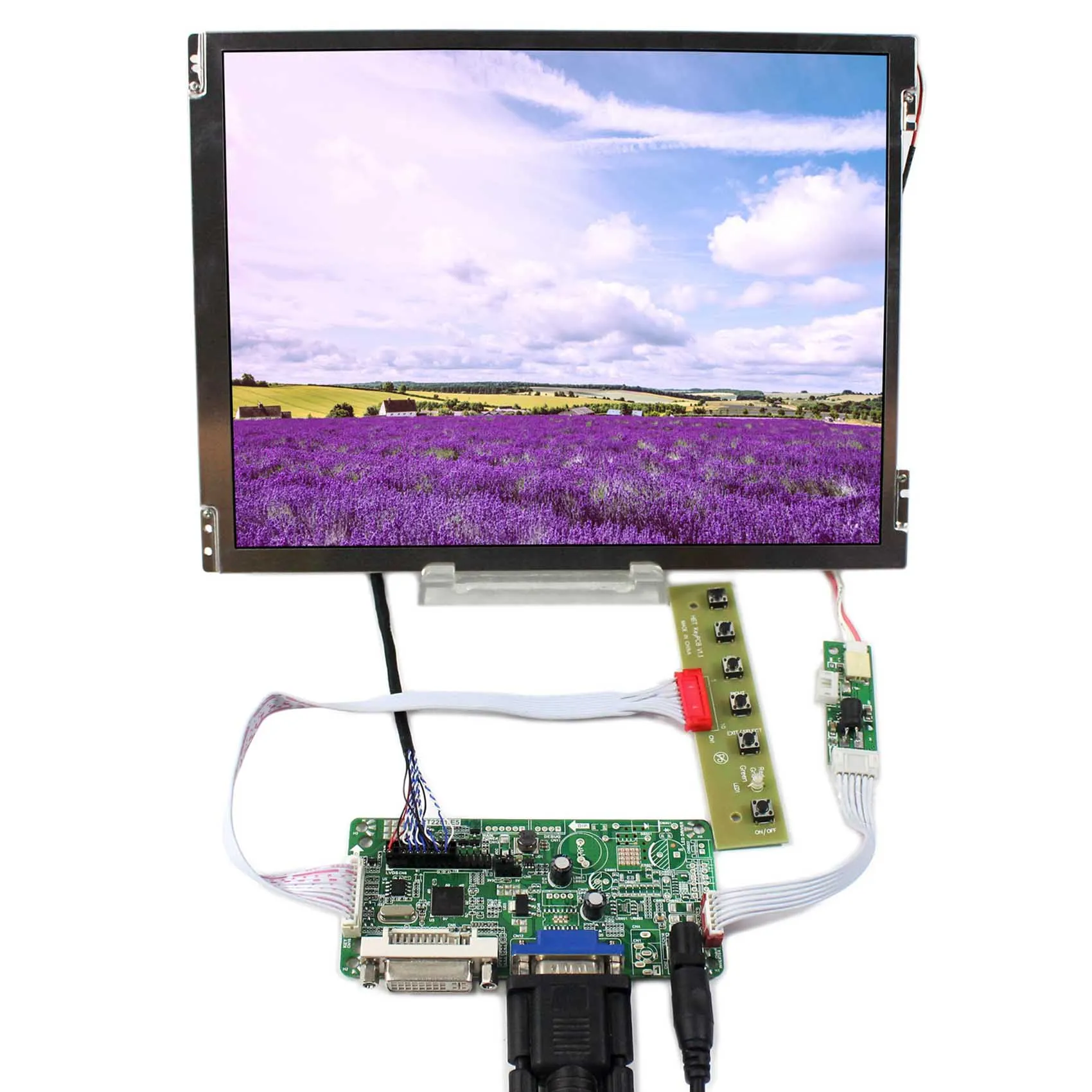 

DVI VGA LCD Controller Board With 10.4inch 800x600 TM104SDH01 LCD Screen