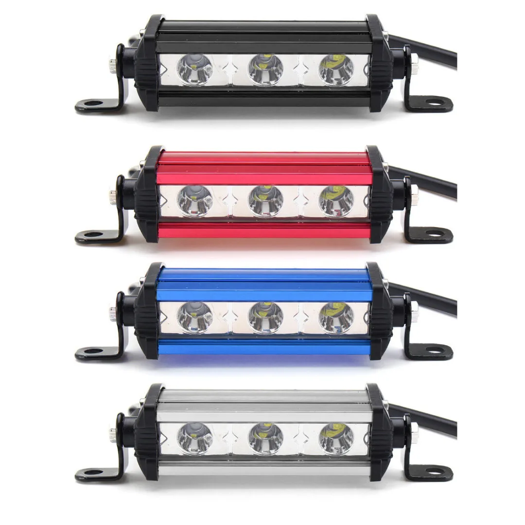 

4'' 9W 3 LED Work Light Bar Lamp For Motorcycle Boat SUV ATV Jeep DC12V Spot 4 Colors