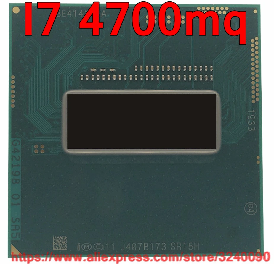 Processeur intel Core I7 4700mq SR15H d'origine, Cache de 6M, 2.4GHz-3.4GHz, Quad-Core, I7-4700mq, pour ordinateur portable, livraison gratuite