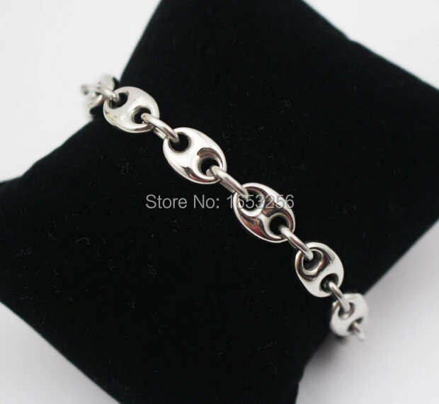 9mm 8.26\'\' Stainless Steel Fashion Link Chain bracelet for women Men Jewlery Never Fade