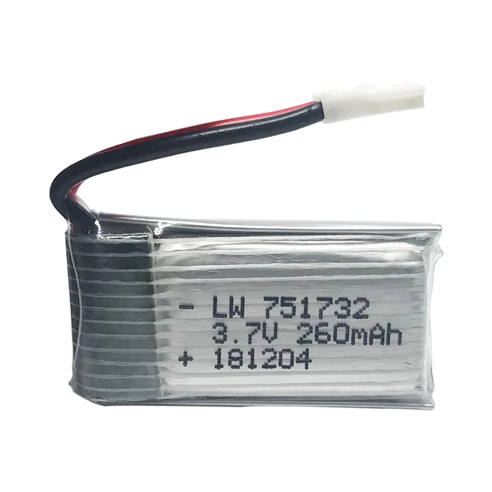 

3.7v 260mAh Li-po Battery for H8 Mini Eachine H48 H8 3D RC Quadcopter Accessory Drone Toy Spare Parts High Quality 3.7 v 260 mah