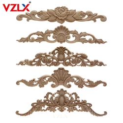 VZLX In Legno Intagliato Decalcomania Angolo Telaio Porte Mobili Sculture In Legno di Legno Decorativi Figurine Craft Lungo Applique Decorazione