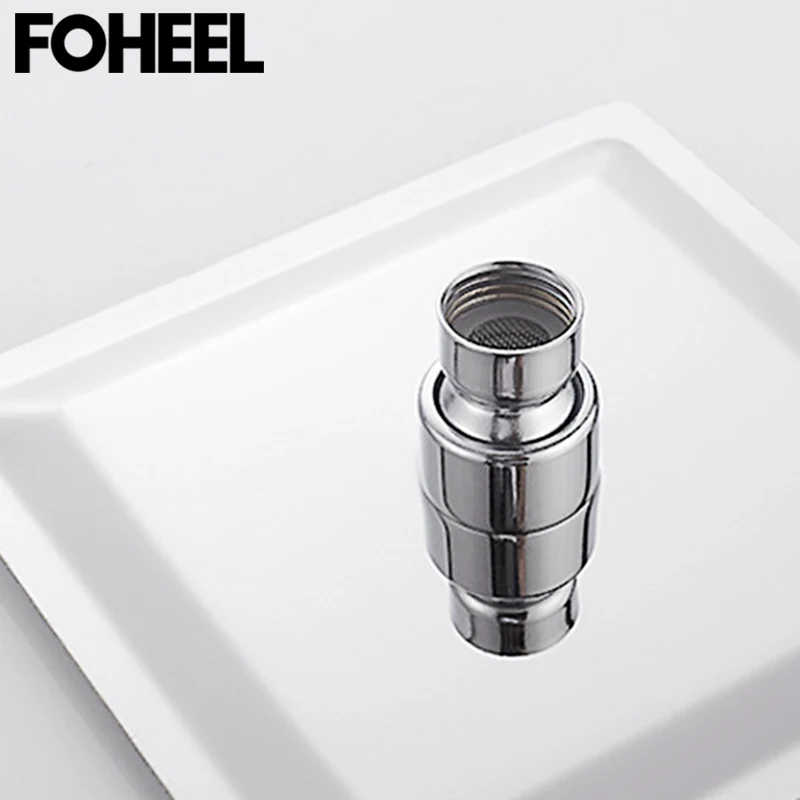 FOHEEL 8 Inch Shower Head Stainless Steel Shower Head Water Saving Bathroom Rain SPA Square Handheld Shower Head image 3