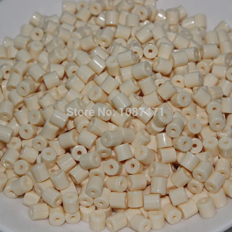 100pcs 6mmx 6mm imitation ivory cylindrical shaped beads Resin jewelry accessories