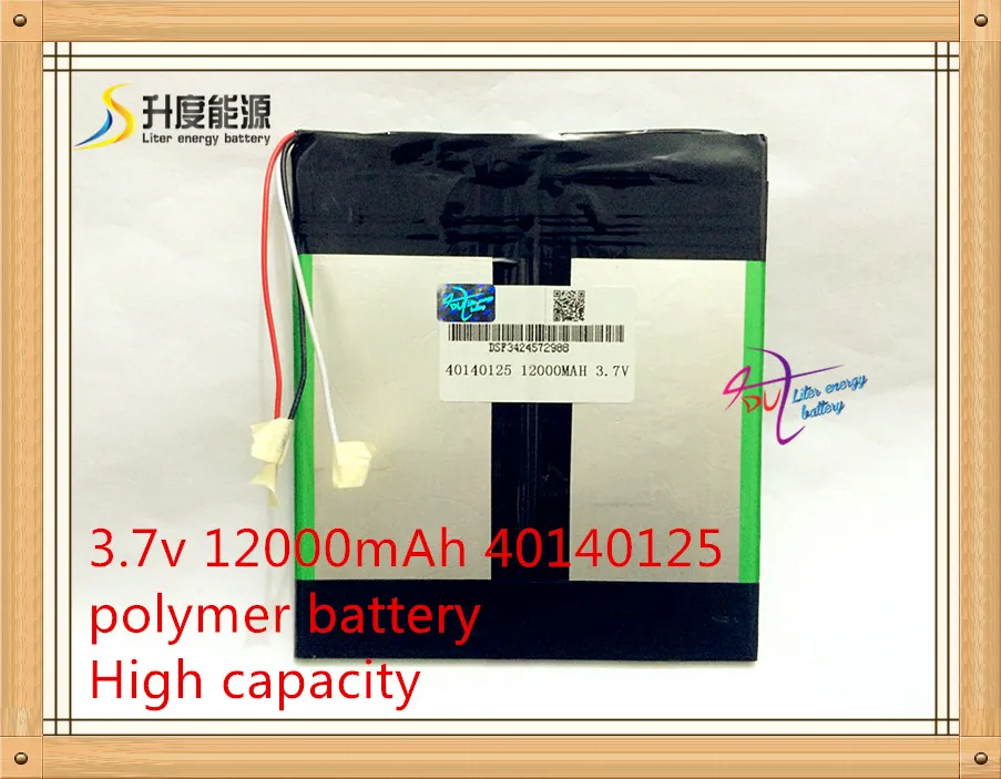 3.7v 12000mAh With plug, Tablet PC Battery , Perfect quality of large capacity alternatives 40140125