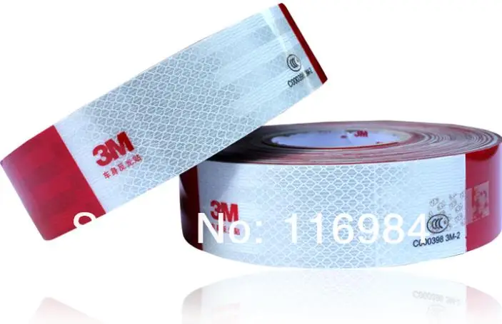 10pcs/Lot 3M single sided Reflective Tape for truck car styling reflective warning Sticker 5cm*30cm