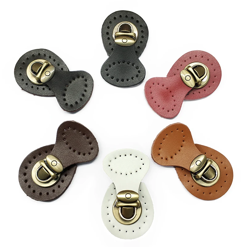 Genuine Leather Bag Lock Magnetic Button Fasteners Snap Buckles Replacement Handmade Bag DIY Clasp Accessories KZ0253