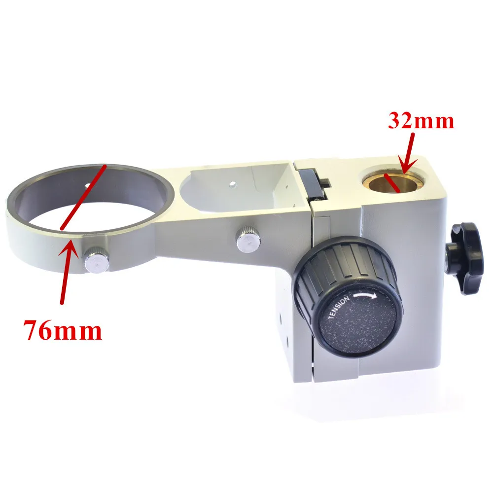 Adjustable Microscope Holder Metal Stereo Microscope Focus Arm Adjustment Microscopio Head Holder 76MM Stand For Trinoculars