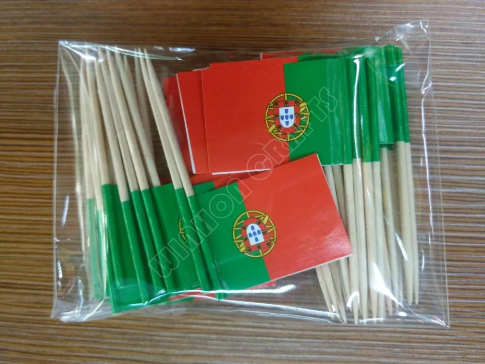 Mini Portugal Toothpick Flags Paper Food Picks 50Pcs Cake Toothpicks Cupcake Toppers Fruit Cocktail Sticks Decoration Toothpicks image 4