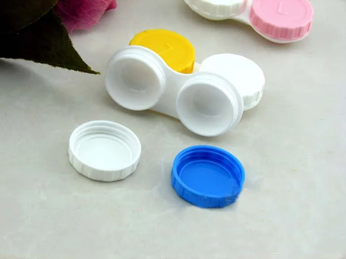 20pcs/lot Simple Contact Lens Case Eyewear Accessories Cute Travel Box Container For Lenses Random Color Wholesale