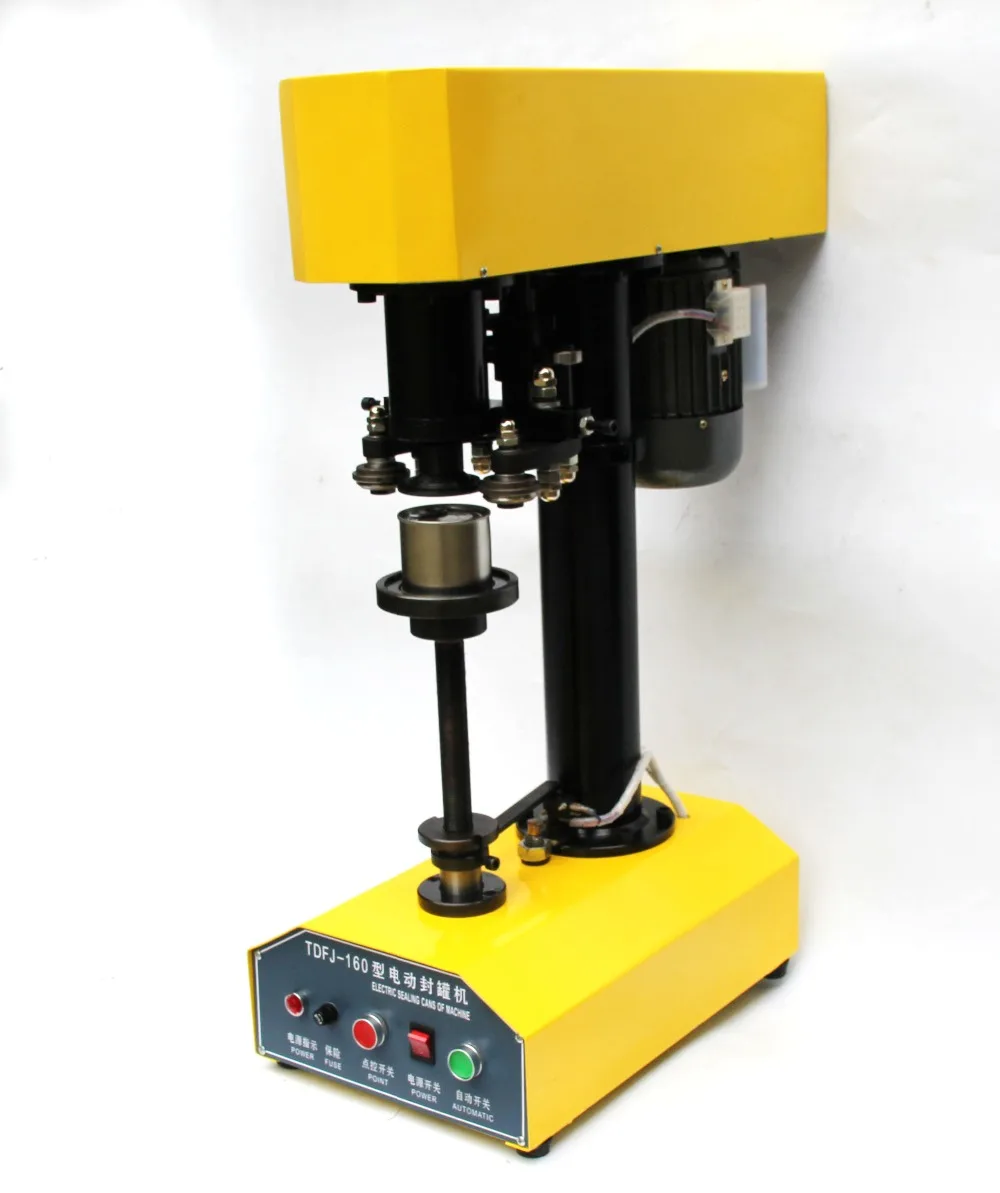 Aço inoxidável fácil abrir latas de vedação máquina, equipamento de metal pode selador para latas de comida