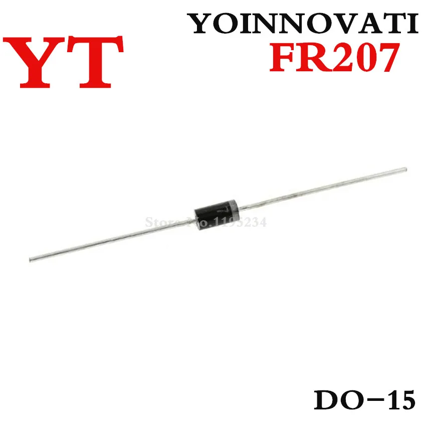 

1000 шт. FR207 2A1000V DO-15