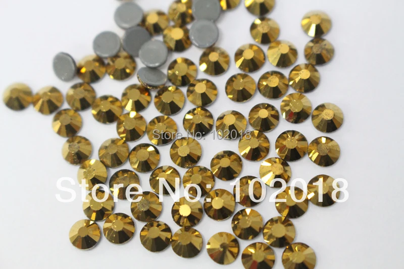 1440pcs! Hot sale highest quality HOT FIX DMC rhinestones Copy swarov 2038 ss10/3mm Aurum Strass crystal Beads for Sewing