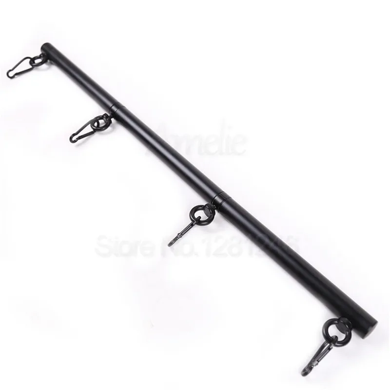 Stainless Steel Adjustable Spreader Bar Bondage Set Sex Slave Handcuffs Ankle Cuffs Fetish Restraints Dog Collar Bdsm Sex Toys