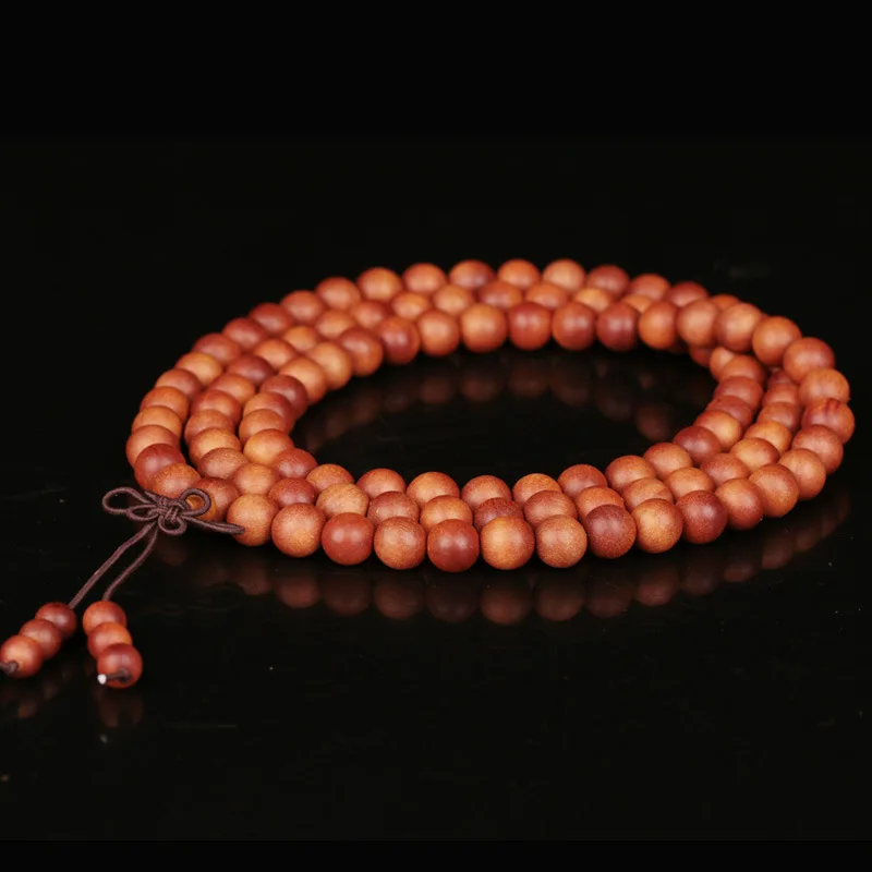 6mm Natural Sandalwood Buddhist Buddha Meditation 8MM 108 beads Wood Prayer Bead Mala Bracelet Women Men Jewelry