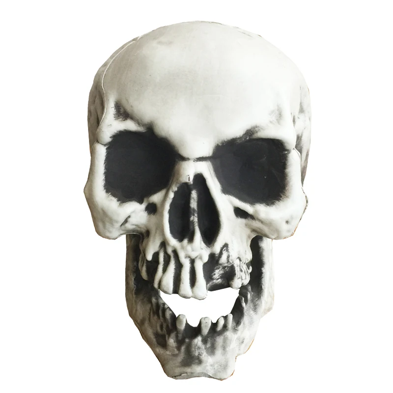 Halloween Broken Teeth Skull 100% Plastic Life Size 160 Skull for Halloween Decorations