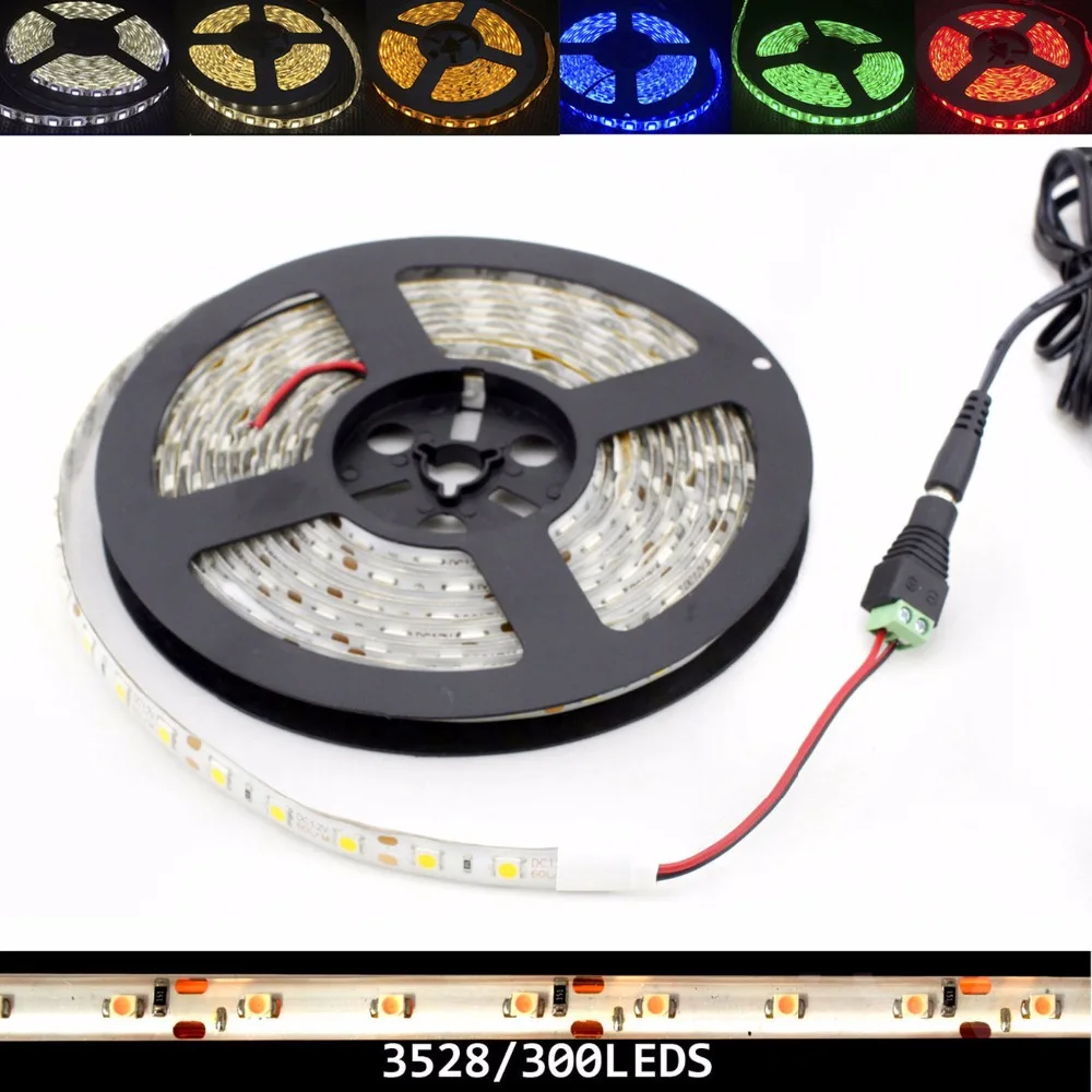 

Led Strip 3528 SMD Fexbile Lighting 60leds/m Dc 12v Fita De White,Warm White,Red,Blue,Green,Yellow