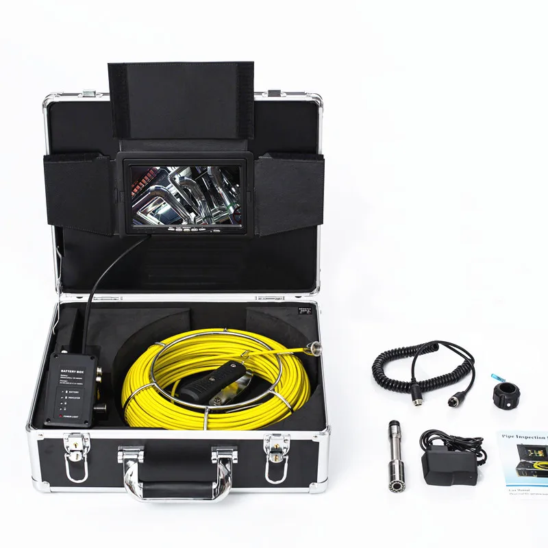 

7 Inch Monitor 20M Fiberglass Cable Sewer Industrial pipe Inspection Camera System Equipment With 23MM Camera Head