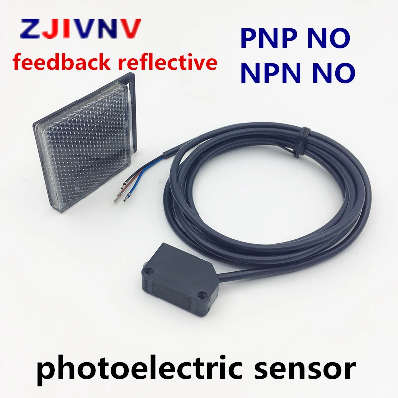 High quality feedback reflective photoelectric sensor NPN PNP mirror reflective photoelectric switch with reflective panel e3z