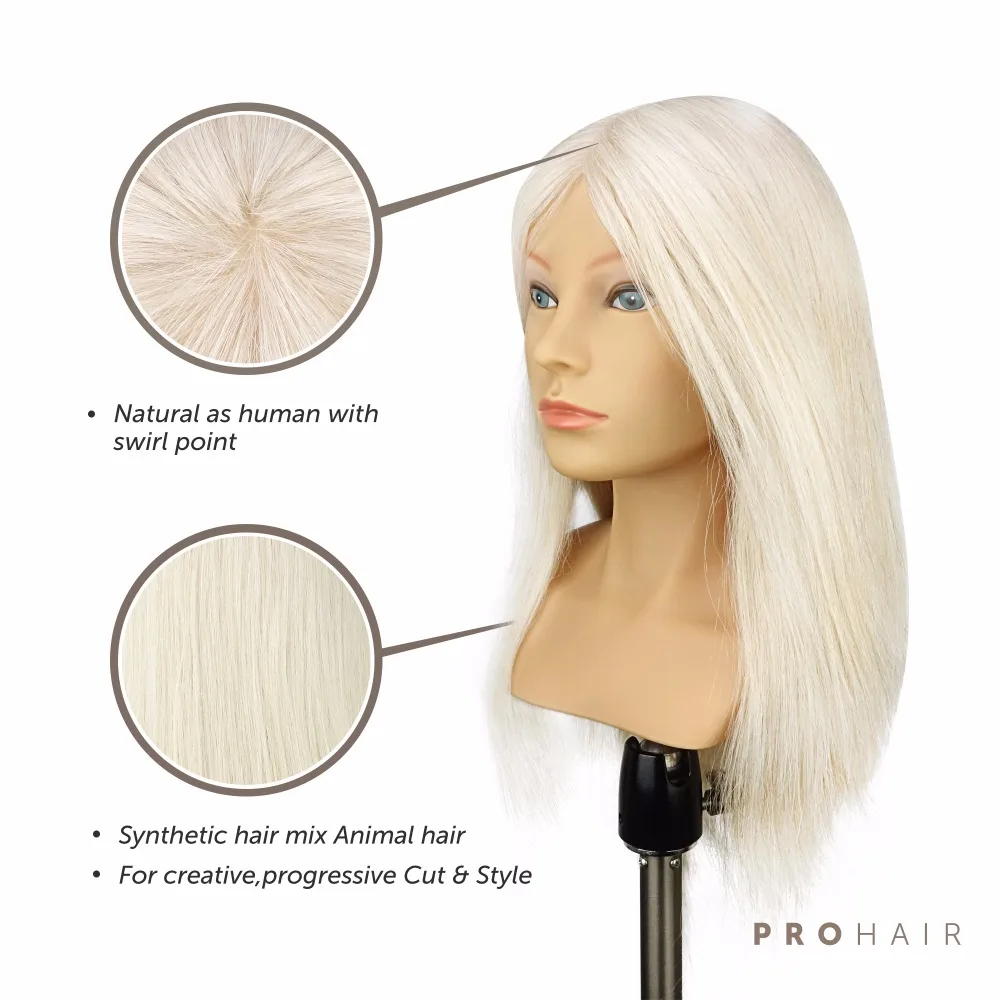 Mannequin-Head Mannequin 40CM Human With Goat Hair Mannequin Doll Head Wig Head Manikin  for Styling