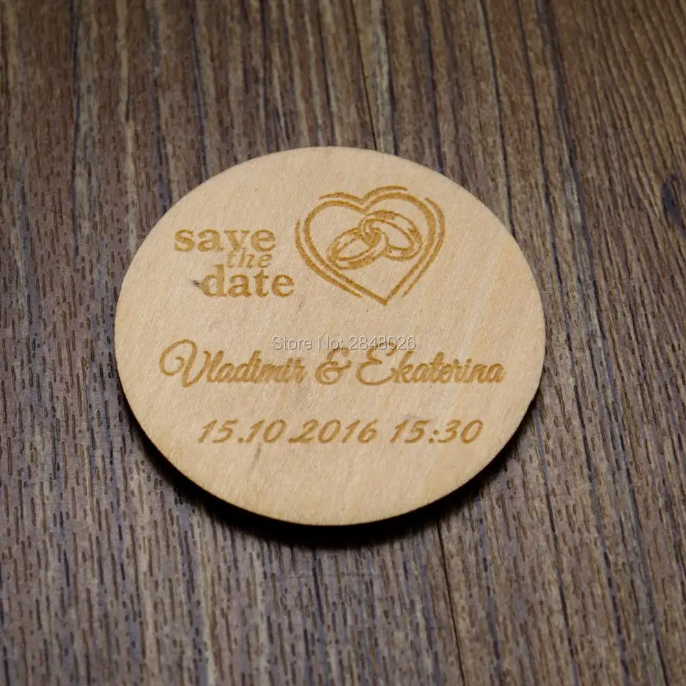 

personalized RINGS romantic save the date magnet, Wooden Kitty Save the Date,Wedding party favors gifts