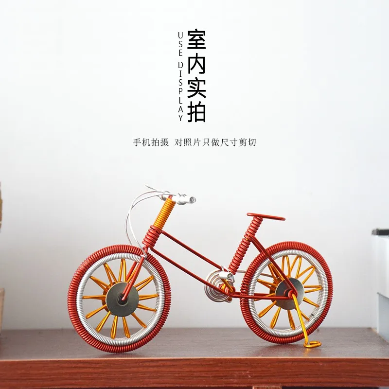 金属線,車のおもちゃ,手工芸品,机の装飾,子供へのギフト用のDIY手動自転車