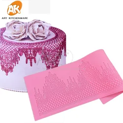 Castle Silicone Cake Lace Mat Silicone Lace Mold Fondant Cake Decorating Tools Border Decoration Lace Mold Stencil Baking LFM-28