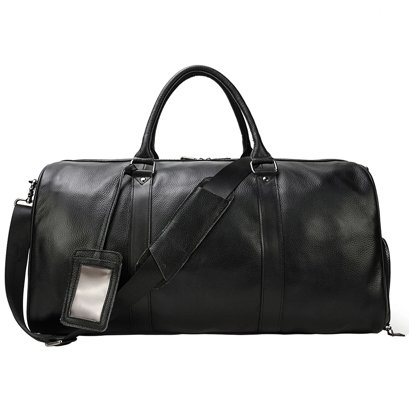 Luufan Leather Hand Luggage Genuine Leather Travel Bags Hand Luggage With Shoe Pocket Shoulder Travel Bag Big Capacity Carry On