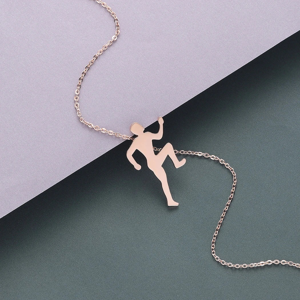 Todorova Figure Running Men Pendant Necklace Runner Marathon to Run Charms Necklace Women Inspiring Sport Jewelry