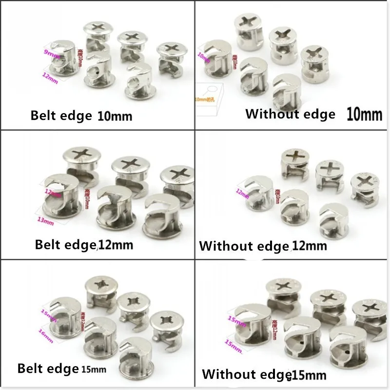 20 sztuk pogrubienie trzy w jednym złącze ekscentryczny koła/sprzęt/złącze/meble metalowe średnica 15mm/ 12mm/10mm