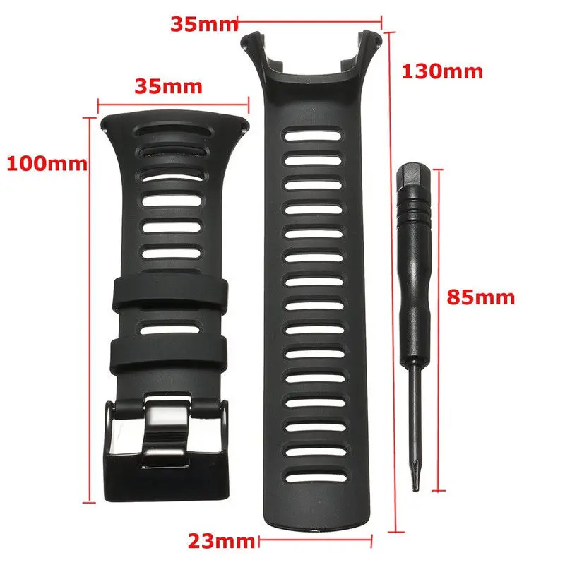 24MM Rubber Replacement Watch Band Silicone Strap Wristbands for Suunto Ambit 3 Peak / Sport / Run / 2 / 2S /2R