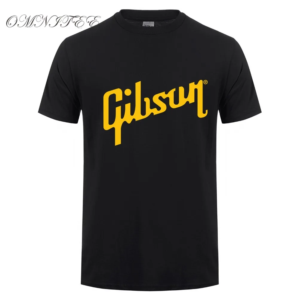 Summer New Gibson T Shirts Men Cotton O Neck T-Shirt Man Short Sleeve Tshirt Euro Size Hip Hop Men Tee Tops Free Shipping OT-040