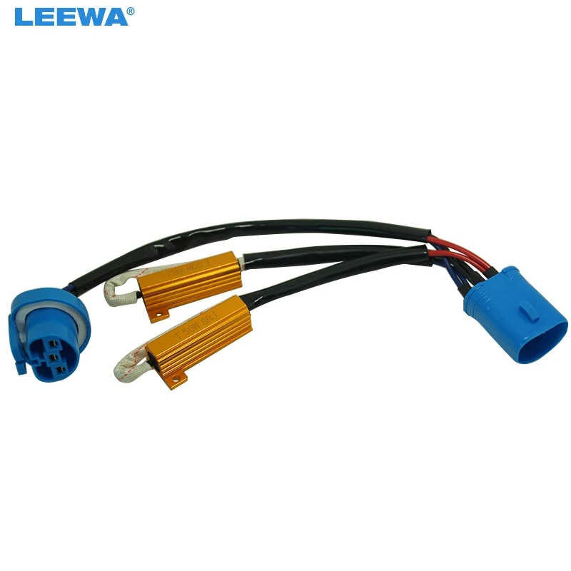 

LEEWA 1pc 9007 HID Conversion Kit Error Free Load Resistors Wiring Harness Adapters LED Decoder LED Warning Canceller #CA5332